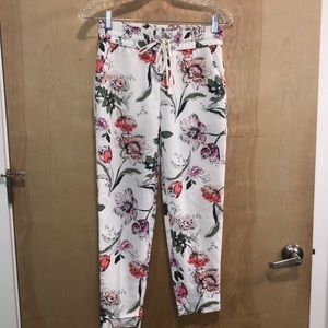 Floral draw string pants